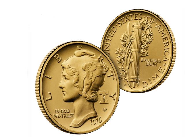 2026 Best of the Mint 1916 Mercury Dime Gold Coin & Medal 26BM1 OGP