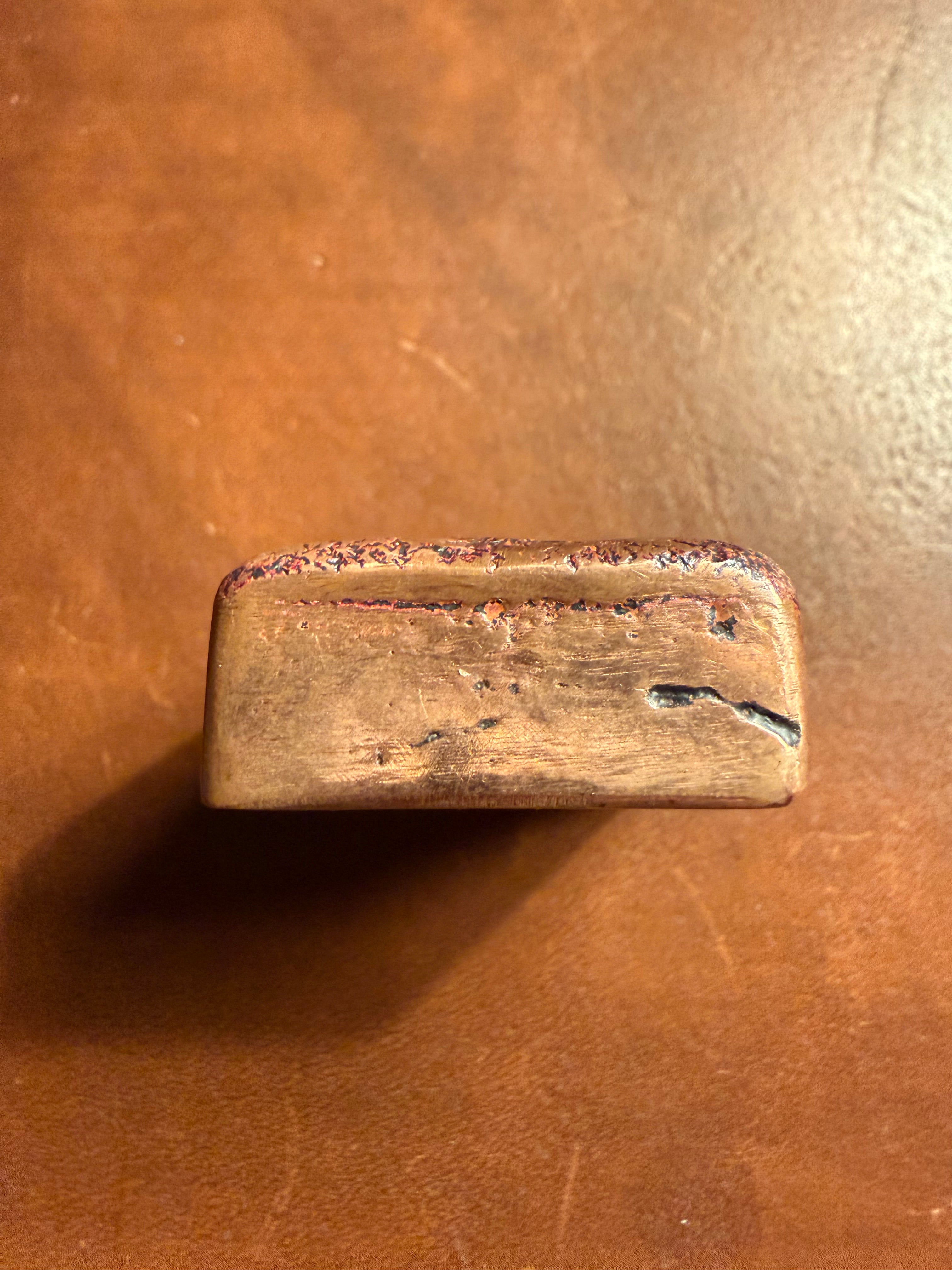 5oz Stacker Starter Copper Bar - 4.65oz, Vintage, Hand Poured, Sand Cast .999 Copper Bar