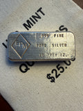Eastern Precious Metals (EPM) - 10ozt, Vintage, Hand Poured, .999 Fine Silver Bar