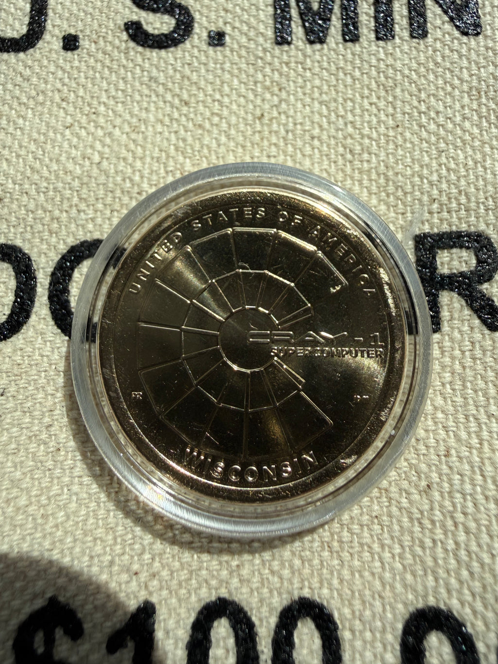 2026-D US Mint American Innovation $1 Coin - WI - Cray-1 Supercomputer