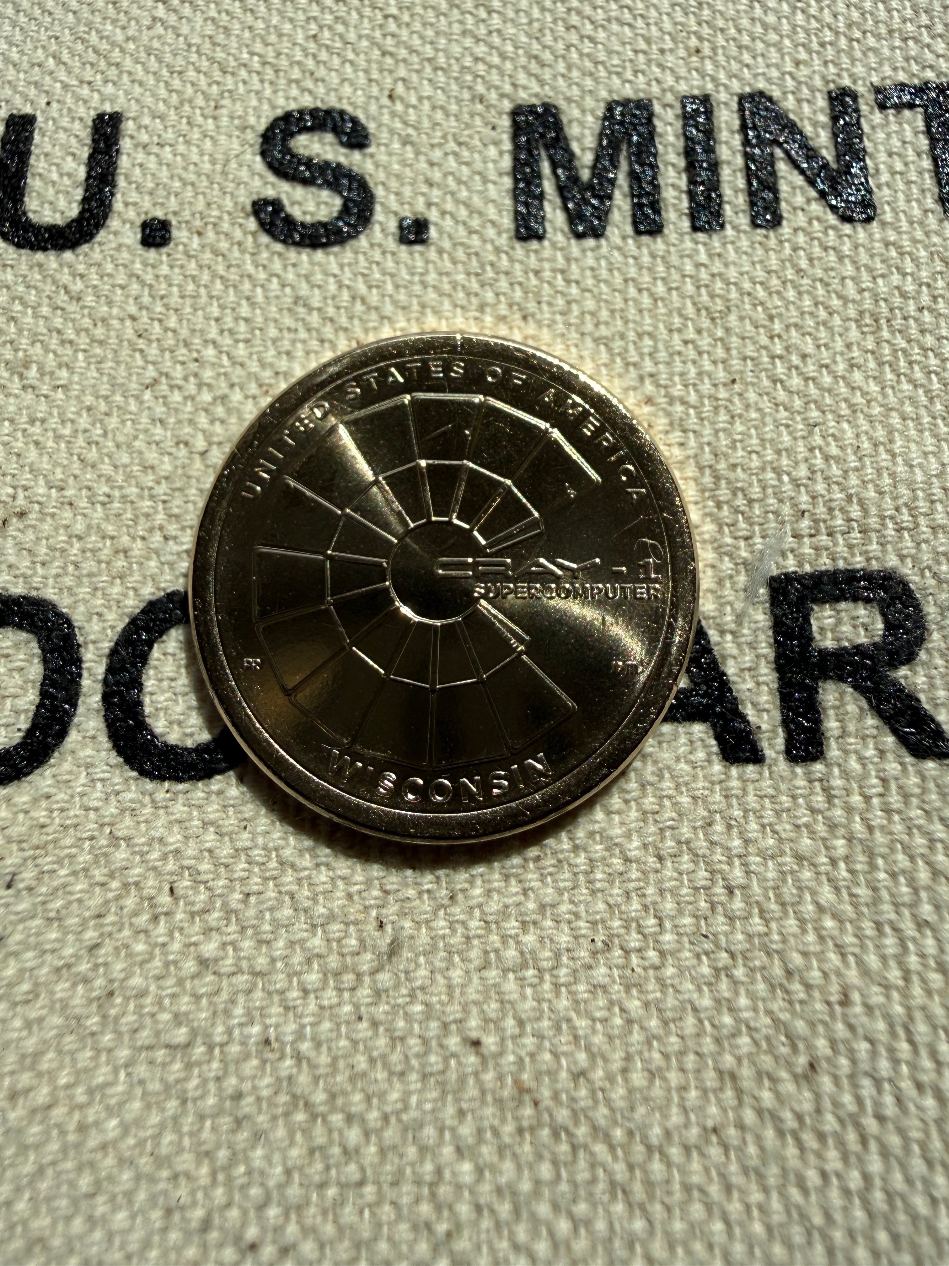 2026-D US Mint American Innovation $1 Coin - WI - Cray-1 Supercomputer