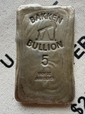 Bakken Bullion Silver Bar - 5ozt, Artisan, Hand Poured, Pumpjack logo