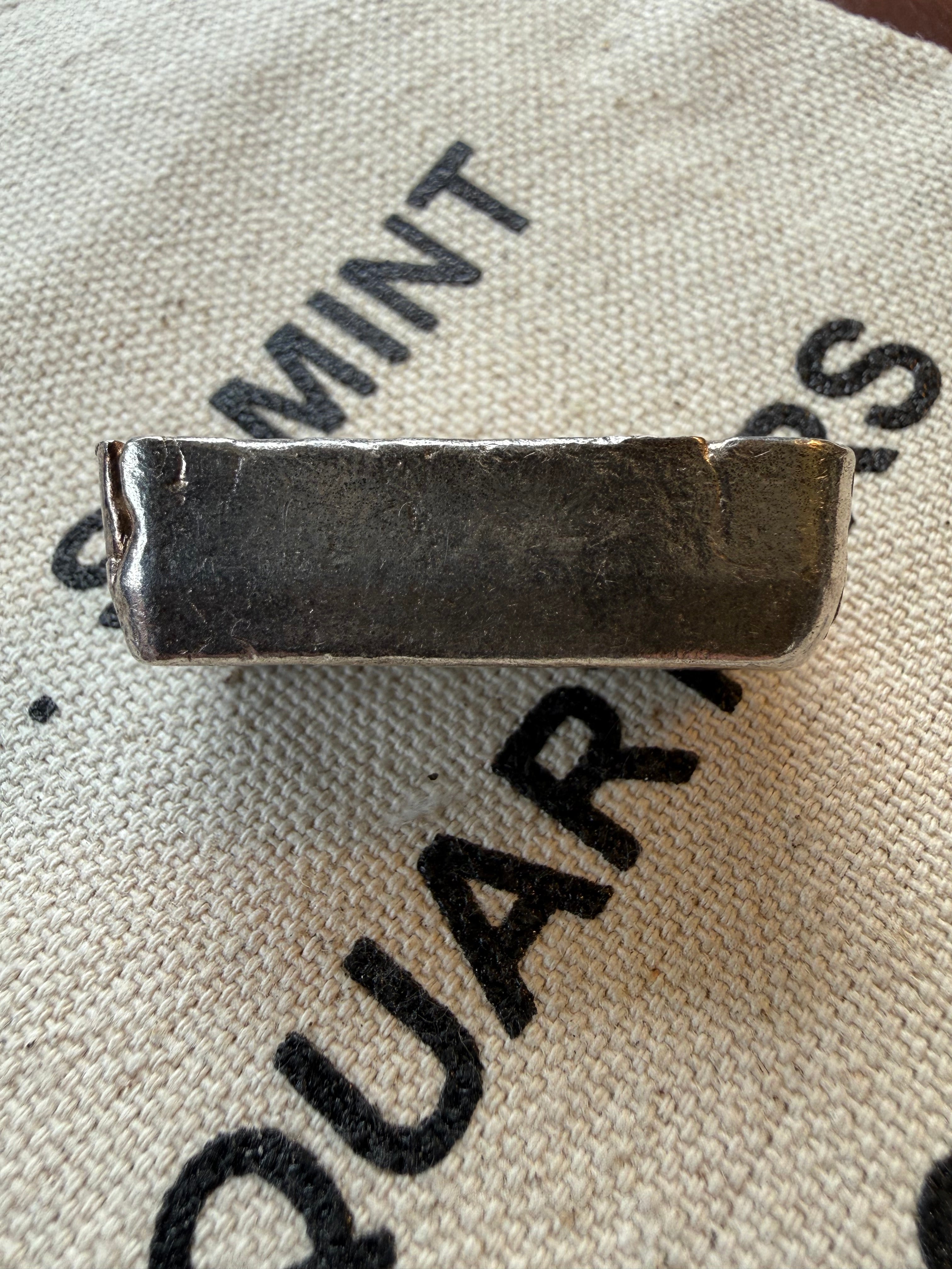M & B Omega - 2ozt, Vintage, Hand Poured, .999 Fine Silver Bar