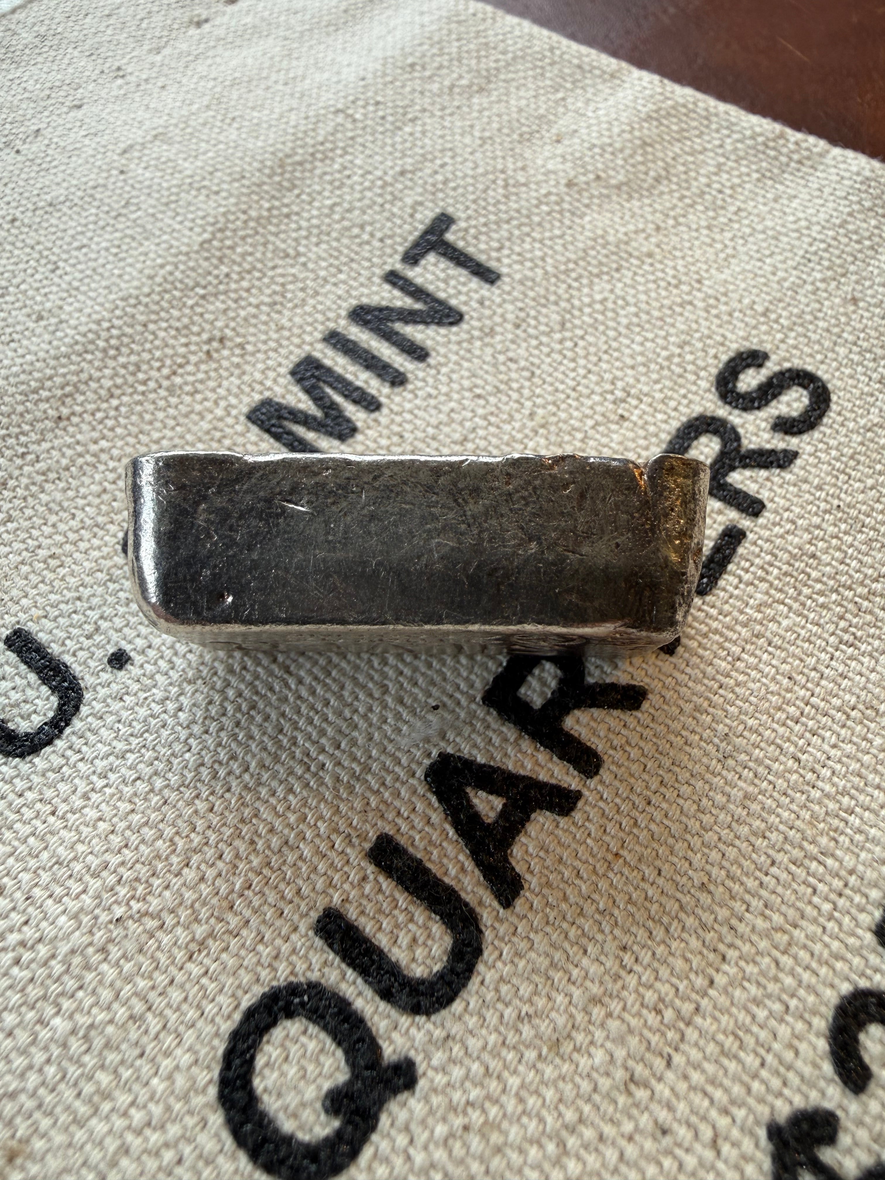 M & B Omega - 2ozt, Vintage, Hand Poured, .999 Fine Silver Bar