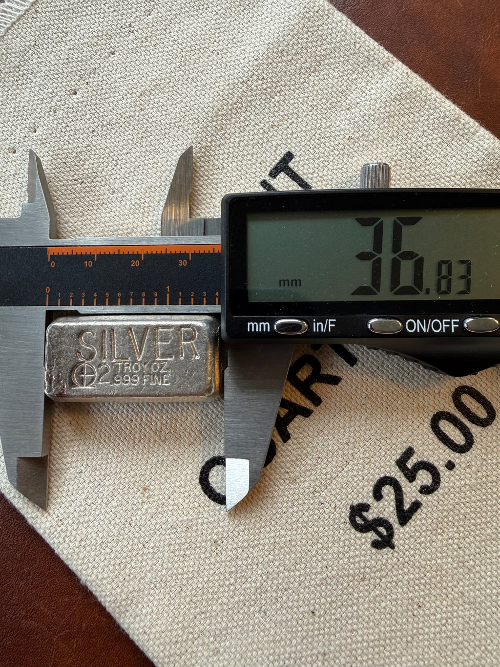M & B Omega - 2ozt, Vintage, Hand Poured, .999 Fine Silver Bar