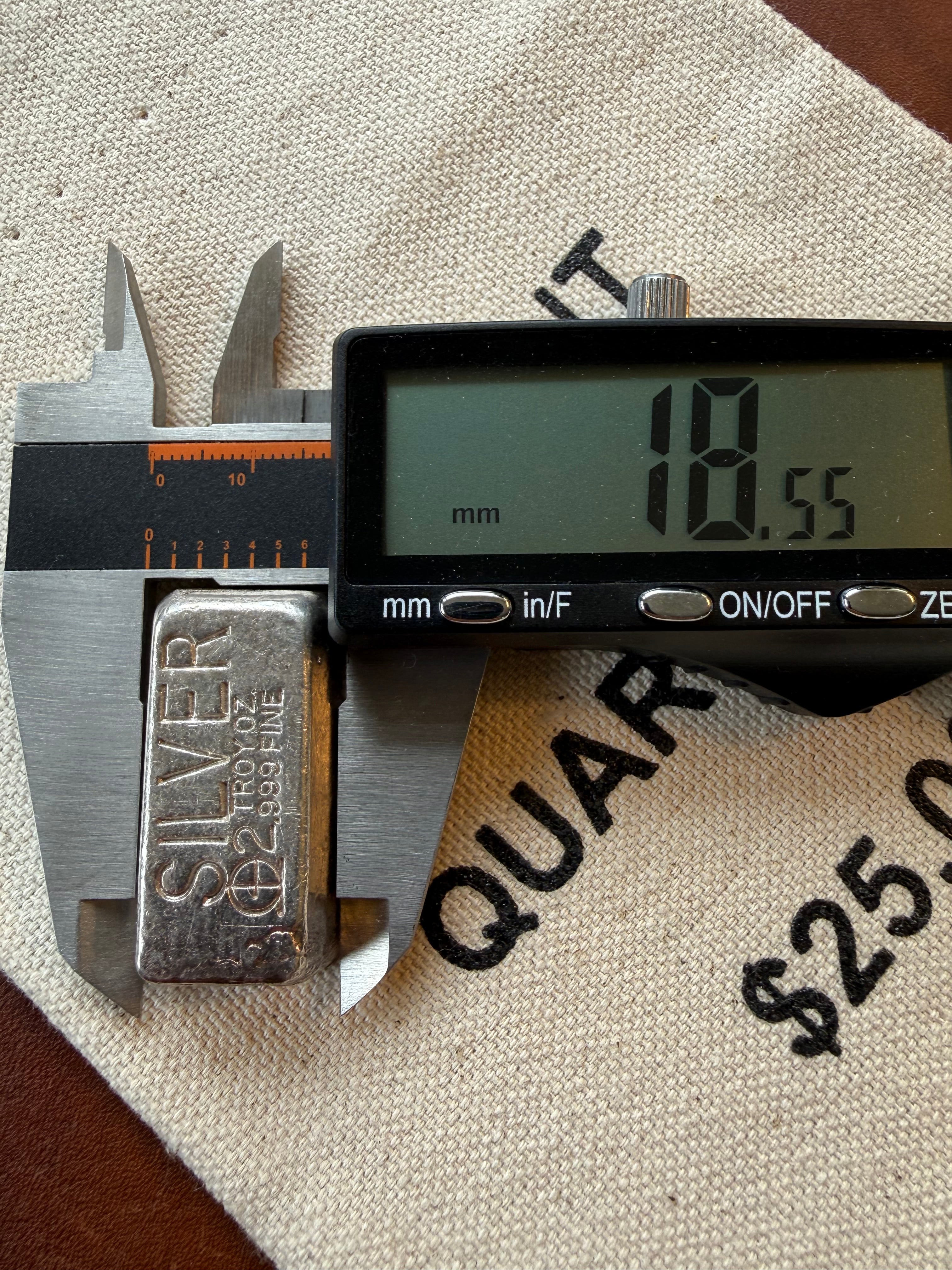 M & B Omega - 2ozt, Vintage, Hand Poured, .999 Fine Silver Bar