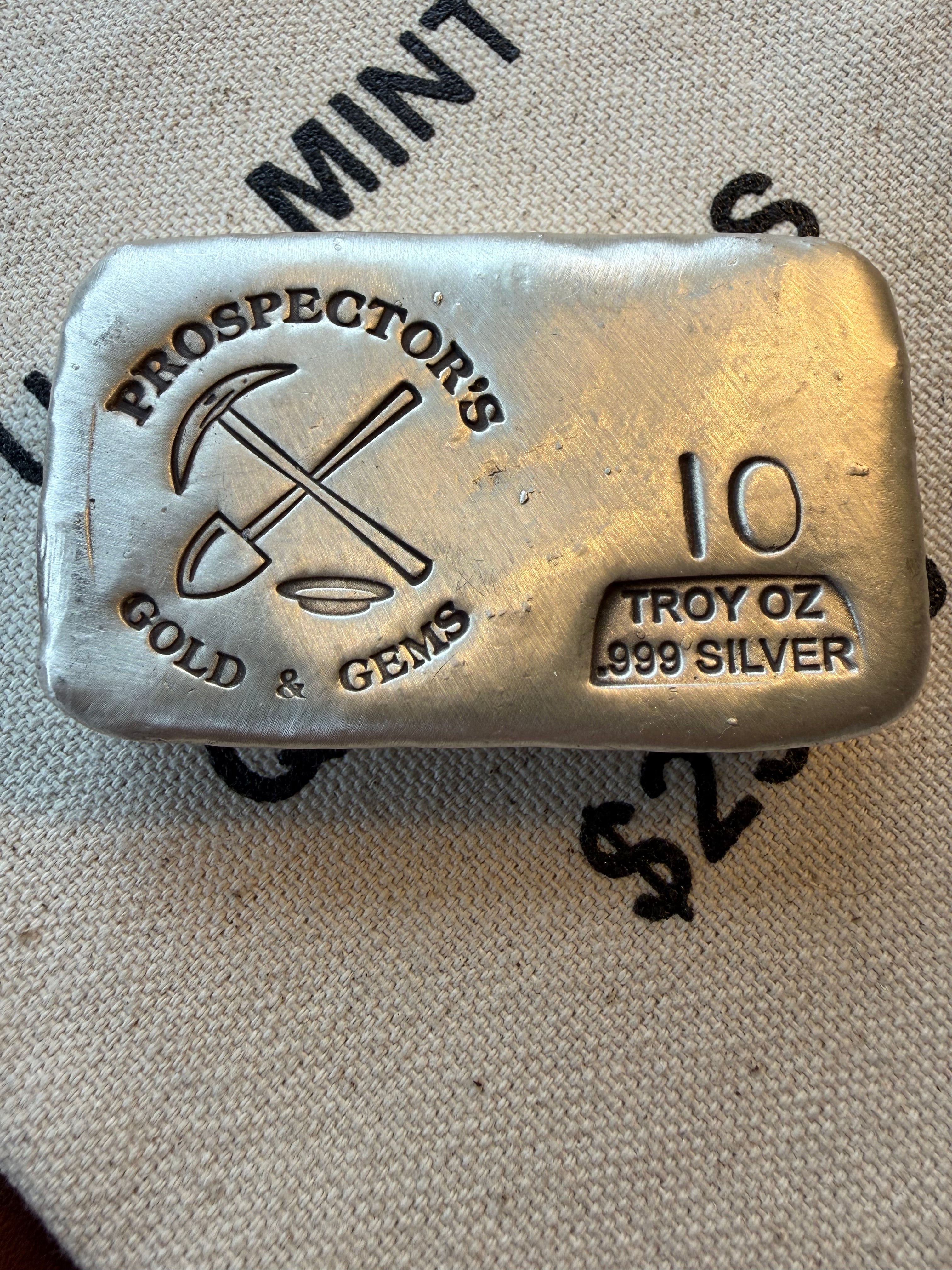 Prospector's Gold & Gems - 10ozt, Bullion, .999 Fine Silver