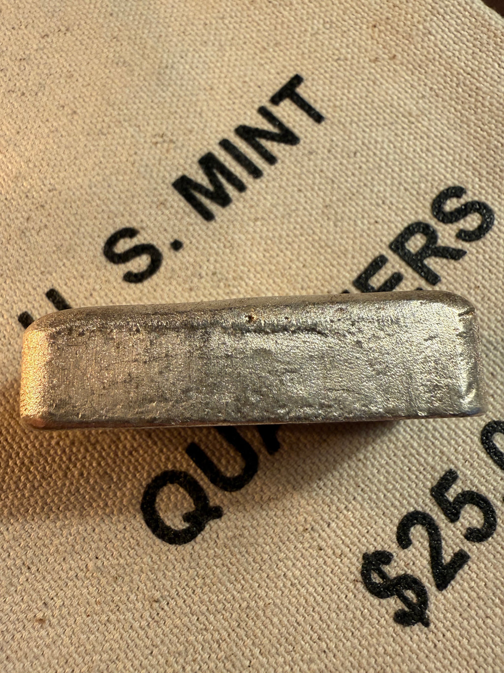 Jackson Precious Metals (JPM) 5 oz .999 Fine Silver Hand-Poured Loaf Bar — Jackson County, Ohio, 1974–1985