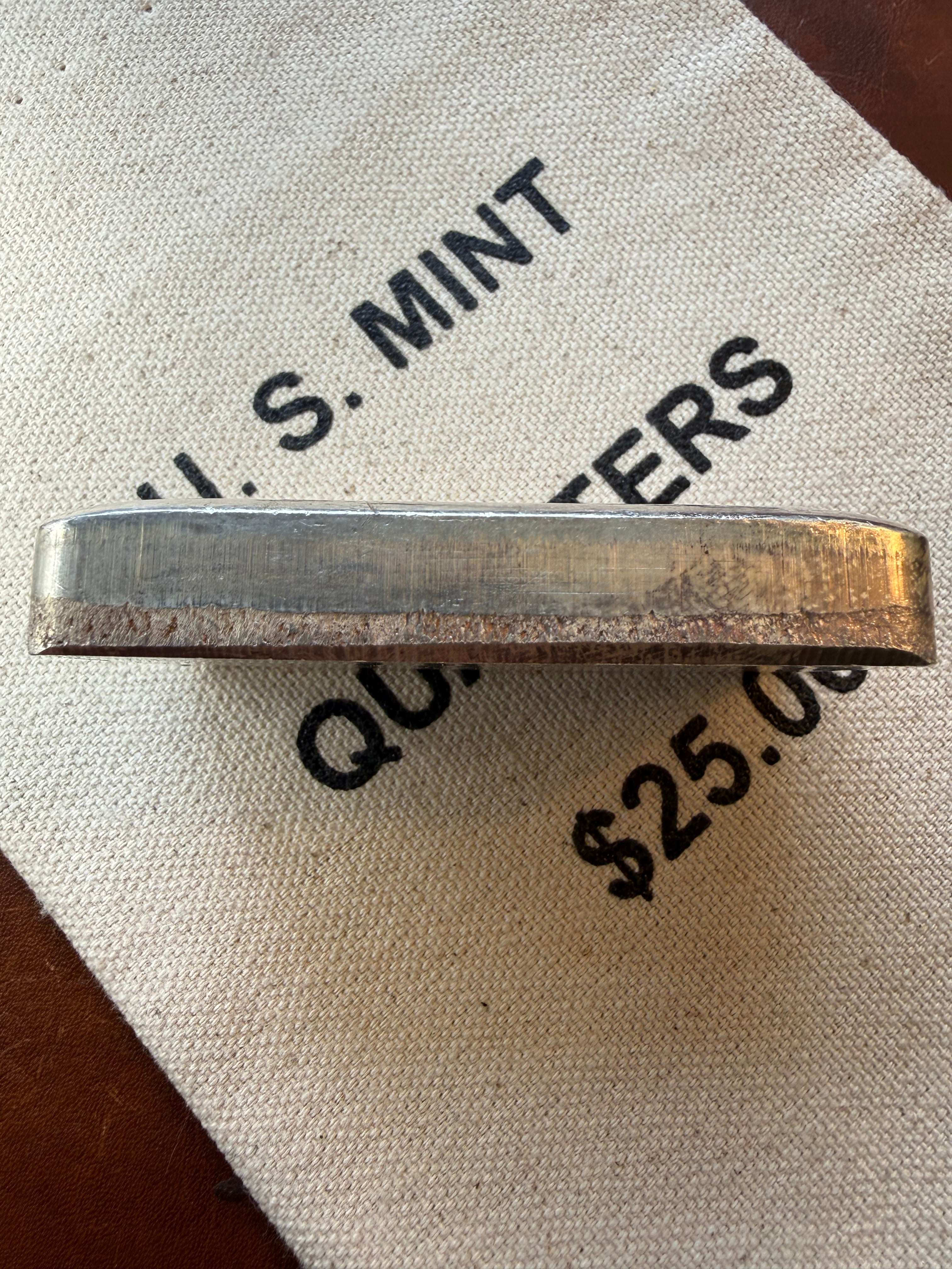 Engelhard 11th Series P-Bar - 10ozt, Vintage, 999+ Fine Silver, Pressed (Wide/Landscape) - Ser # P383737