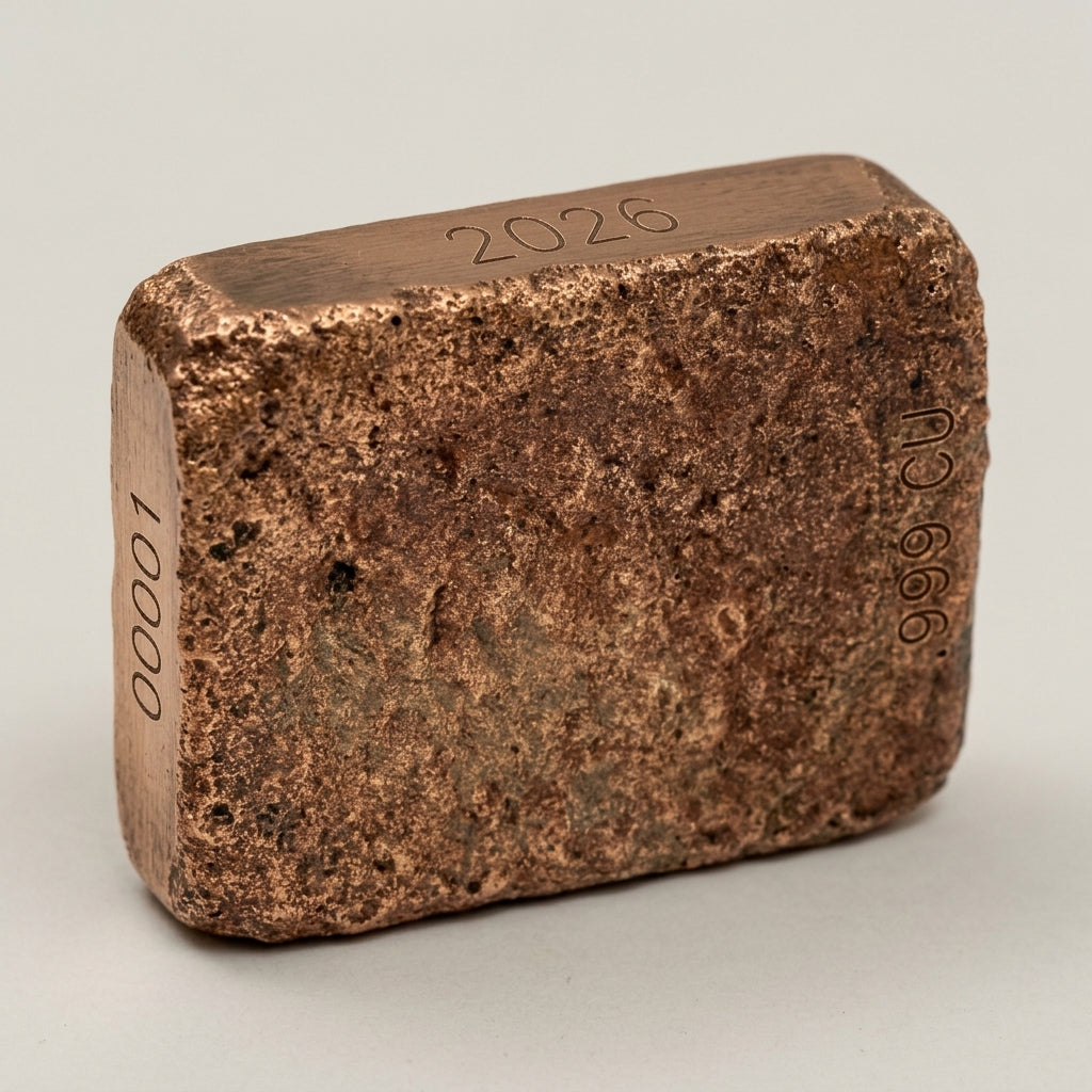 Stacker Starter Copper Bar - 5.11 ADVP, Artisan, Hand Cast in Sand Mold .999 Copper Bar